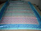 Blauw/roze fijne sjaal 20% silk, 80% viscose, 190x90 cm, Kleding | Dames, Mutsen, Sjaals en Handschoenen, Ophalen of Verzenden