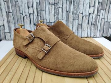 Floris van Bommel Bruin suede gespschoenen heren - Mt 43,5 beschikbaar voor biedingen