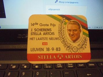 14de grote prijs J. Scherens Leuven 1983, Enlèvement ou Envoi, Comme neuf, Sous-bock, Stella Artois