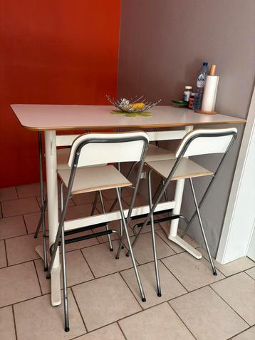 Ensemble table bar et 4 chaises IKEA, Enlèvement, Utilisé