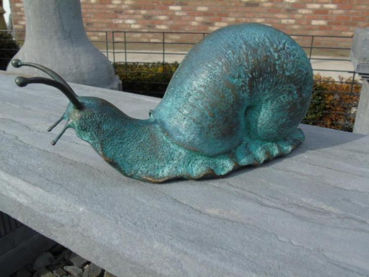 grote bronzen slak. XXL, Tuin en Terras, Tuinwanddecoratie, Nieuw, Ophalen
