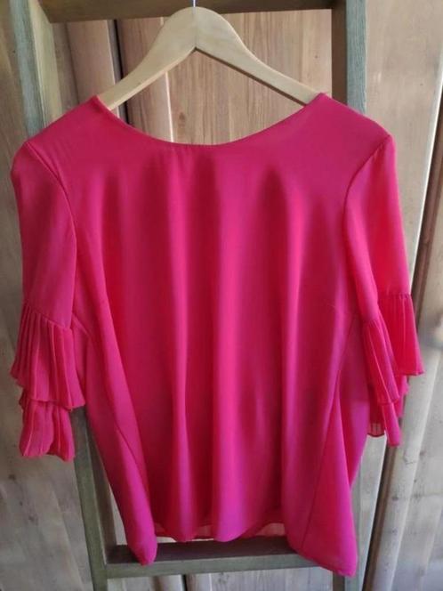 roze blouse met plisse aan de mouwen, Kleding | Dames, T-shirts, Zo goed als nieuw, Roze, Ophalen of Verzenden