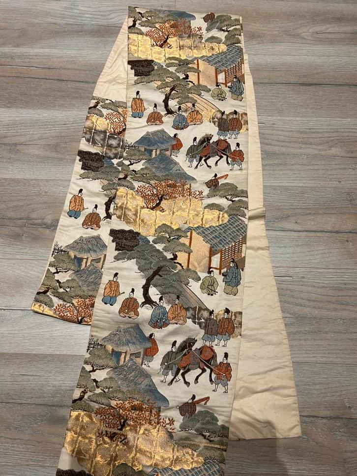 Nishijin-ori Vintage Obi (zesdelig ontwerp/gedeeltelijk on, Kleding | Dames, Overige Dameskleding, Gedragen, Verzenden
