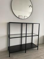IKEA VITTSJÖ zwarte plank (glas en metaal), Ophalen, Zo goed als nieuw