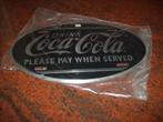 Coca Cola reclamebord 30,5 cm x 17,5 cm - plakkaat, Verzamelen, Ophalen, Nieuw, Reclamebord