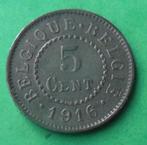 1916 5 centimes occupation allemande, Postzegels en Munten, Munten | België, Verzenden, Metaal, Losse munt
