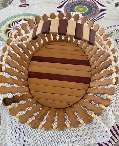 Retro houten mand, Verzamelen, Retro, Ophalen of Verzenden