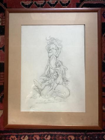 Dessin original Henri Lievens Marabout Bob Morane 65 x 50 cm beschikbaar voor biedingen
