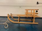Houten slee met rugsteun, Kinderen en Baby's, Speelgoed | Buiten | Sleeën, Ophalen, Rugleuning, Gebruikt, Hout