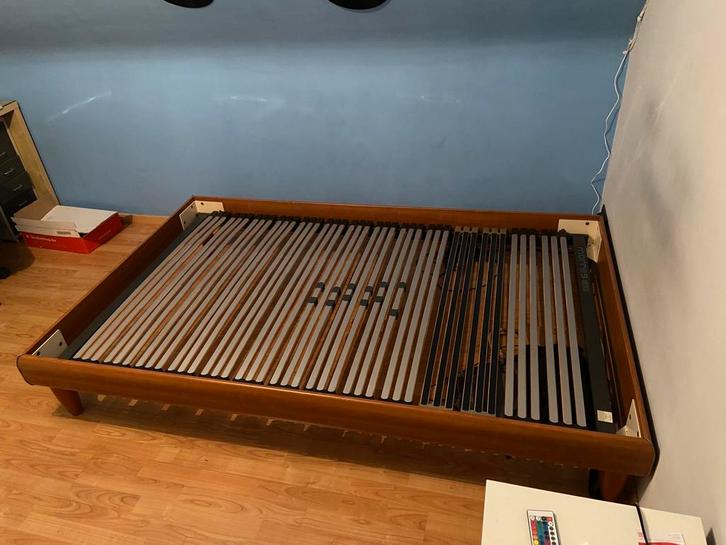 Bed 1m20 en lattenbodem met of zonder matras, Maison & Meubles, Chambre à coucher | Lits, Comme neuf, Queen size, 120 cm, Bois