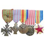 Frankrijk - gemonteerde medailles, Verzamelen, Militaria | Algemeen, Ophalen of Verzenden, Landmacht, Lintje, Medaille of Wings