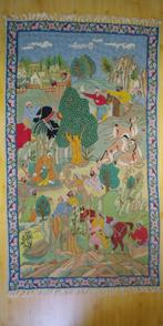 Indiaas tapijt met jachttafereel, Huis en Inrichting, Ophalen of Verzenden, Zo goed als nieuw