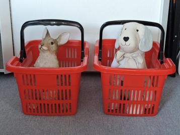BON PLAN ! Lot de 2 paniers rouges avec anses NEUFS beschikbaar voor biedingen