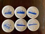 6 oude coasters Hapag (porcelein), Ophalen of Verzenden