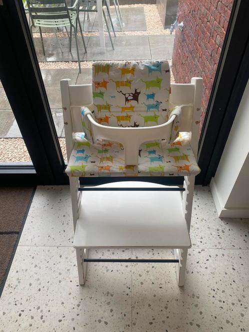 Witte Tripp Trapp van Stokke, Kinderen en Baby's, Kinderstoelen, Gebruikt, Ophalen