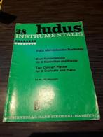 Felix Mendelssohn:2 konzertstücke für 2 klarinette & klavier, Musique & Instruments, Partitions, Enlèvement ou Envoi, Artiste ou Compositeur