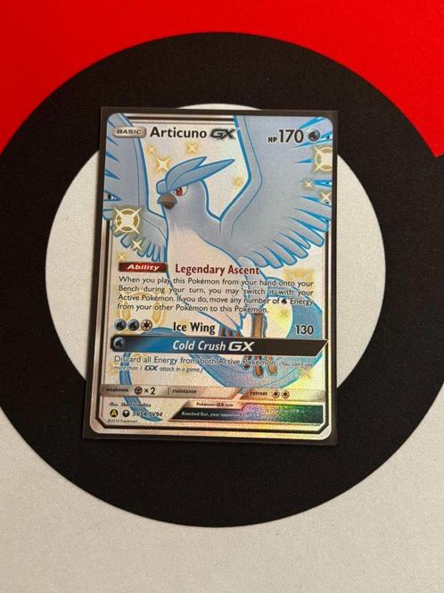Pokémon - Hidden Fates - Articuno GX (SV54/SV94) - NM, Hobby en Vrije tijd, Verzamelkaartspellen | Pokémon, Zo goed als nieuw