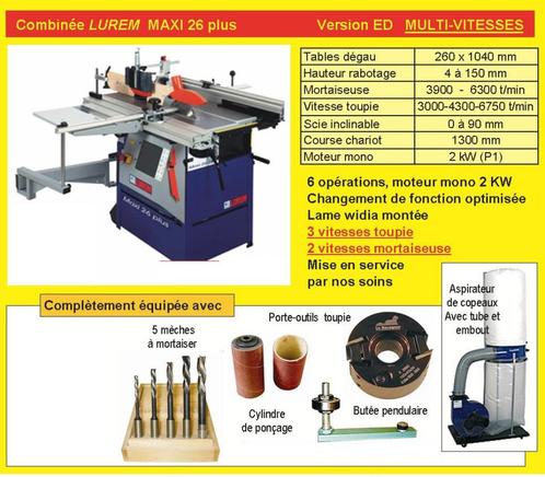 Combinée à bois Lurem Maxi26, Articles professionnels, Machines & Construction | Travail du bois, Enlèvement