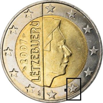 2 euro Zeldzaam Luxemburg uit 2007 Fauté,