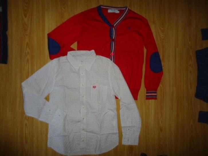 prachtig hemd + gilet BLUE BAY jongen maat 134, Kinderen en Baby's, Kinderkleding | Maat 134, Zo goed als nieuw, Jongen, Setje