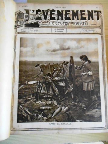 L' EVENEMENT ILLUSTRE - 1ère année 1915 complet de 51 revues