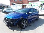 Renault Megane Gt line Ongevalwagen  !!!!, Auto's, Renault, Automaat, Zwart, Blauw, Leder en Stof