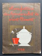 Catalogue de la Manufacture de Faïences d'art Saint-Clément, Antiquités & Art, Enlèvement ou Envoi