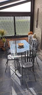 Glazen tafel met 6 stoelen, Ophalen