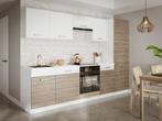 GOEDKOPE keukenblok bruin met wit, Huis en Inrichting, Nieuw, Minder dan 100 cm, 200 cm of meer, Ophalen of Verzenden