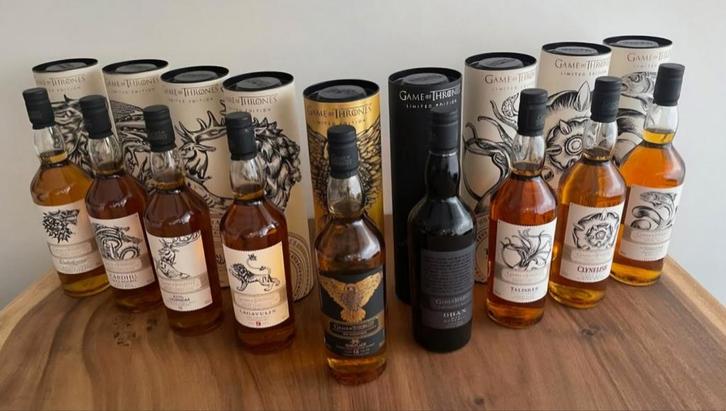 Zeldzame Game of Thrones Whisky Collectie, Diversen, Levensmiddelen, Ophalen of Verzenden