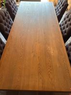 Landelijke Eettafel met 6 stoelen, Ophalen, Gebruikt, Eikenhout, 200 cm of meer