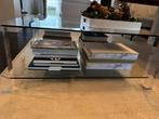 Vintage luxe glazen salontafel 100x100x40, Huis en Inrichting, Tafels | Salontafels, Ophalen, Glas