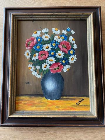 Klassiek schilderij bloemen Renau beschikbaar voor biedingen