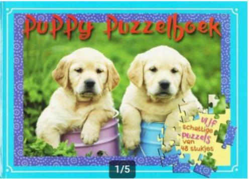 Puzzelboek Puppy's met 5 puzzels van 48 stukjes, Kinderen en Baby's, Speelgoed | Kinderpuzzels, Ophalen of Verzenden