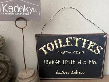 Tekstbordje - toilettes usage limité - beschikbaar voor biedingen