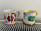 Set van 2 leuke espressotasjes Deruta Italiaanse makelij, Huis en Inrichting, Ophalen, Keramiek, Zo goed als nieuw, Overige stijlen