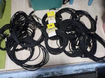 XLR-GELUIDSKABELS - LOT VAN +/- 150m beschikbaar voor biedingen