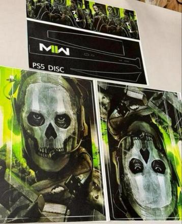 Kit d'autocollant MWII Modern Warfare Sony Ps5 Playstation 5, Enlèvement ou Envoi, Neuf, PlayStation 5