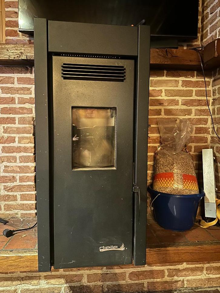Pelletkachel, Huis en Inrichting, Kachels, Gebruikt, Pelletkachel, Hout, Ophalen