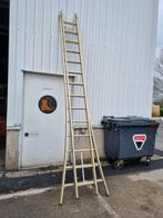 Grote aluminium ladder in 2 delen 7m50 lang, Ladder, Gebruikt, Ophalen of Verzenden