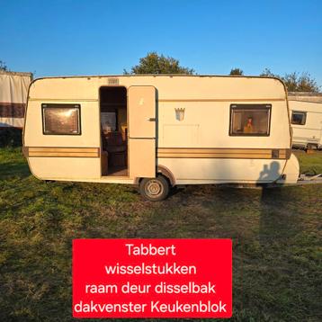 Caravane Tabbert 6 fenêtres, pièces de rechange, constructio, Enlèvement