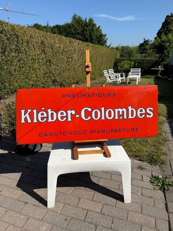 Kléber-Colombes 1948 origineel Belgisch emaille reclamebord, Verzamelen, Merken en Reclamevoorwerpen, Gebruikt, Reclamebord, Ophalen of Verzenden
