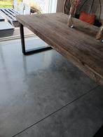 Table avec pieds en acier noir, Comme neuf, Rectangulaire, 50 à 100 cm, Enlèvement