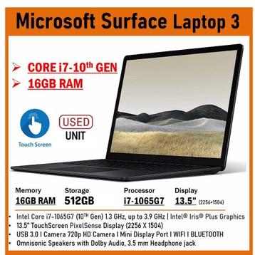 Microsoft Surface laptop 3 - Intel Core i7-1065G7. beschikbaar voor biedingen