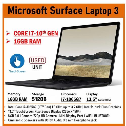Microsoft Surface laptop 3 - Intel Core i7-1065G7., Computers en Software, Windows Tablets, Gebruikt, 512 GB, Ophalen
