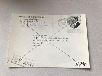 Brion Gysin artpost kaart jaren 70 beschikbaar voor biedingen