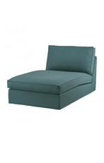 KIVIK chaise longue GROENE & ZWARTGRIJZE HOES, Ophalen, Gebruikt, Minder dan 150 cm
