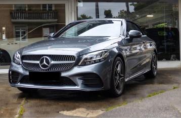MERCEDES C200 MHE cabriolet gris sélénite, Autos, Cuir, Argent ou Gris, Achat, Noir