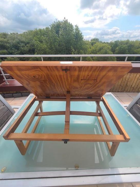 Jatrok - verstelbare 'schoottafel' om te eten, schrijven, Antiek en Kunst, Antiek | Woonaccessoires, Ophalen