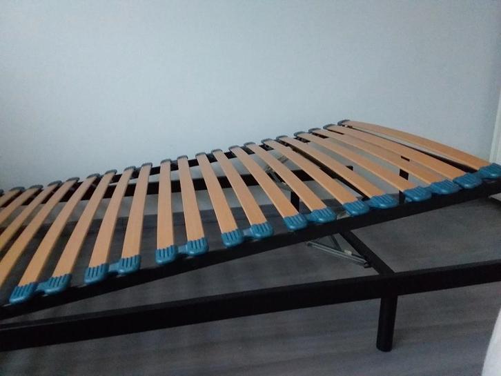 MERFLEX BED IN ZWART METAAL, Maison & Meubles, Chambre à coucher | Lits, Métal, Noir, Enlèvement